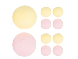 Set De 10 Bolas De Baño Exfoliantes Con Fragancia Rosotena Para Piel Suave Y Brillante