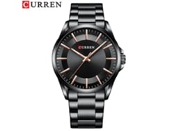 Reloj De Cuarzo Resistente Al Agua (negro), Estilo Sencillo, Correa De Acero.