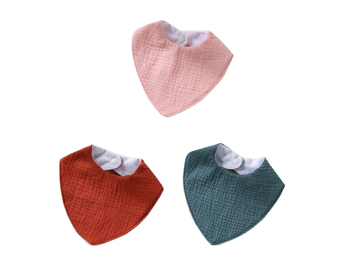 Baberos para bebé lindos y funcionales, 3 piezas, fáciles de limpiar, solución para la baba, baberos impermeables para regurgitación, mantenga a su bebé limpio.