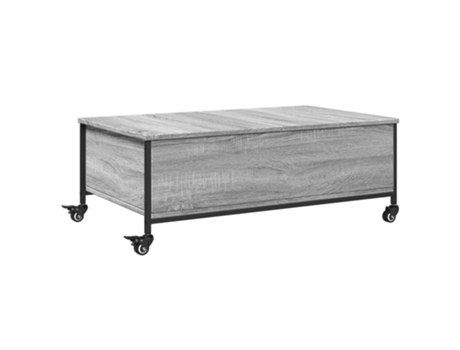 Mesa de centro con ruedas madera VIDAXL ingeniería gris (91x55x34 cm)