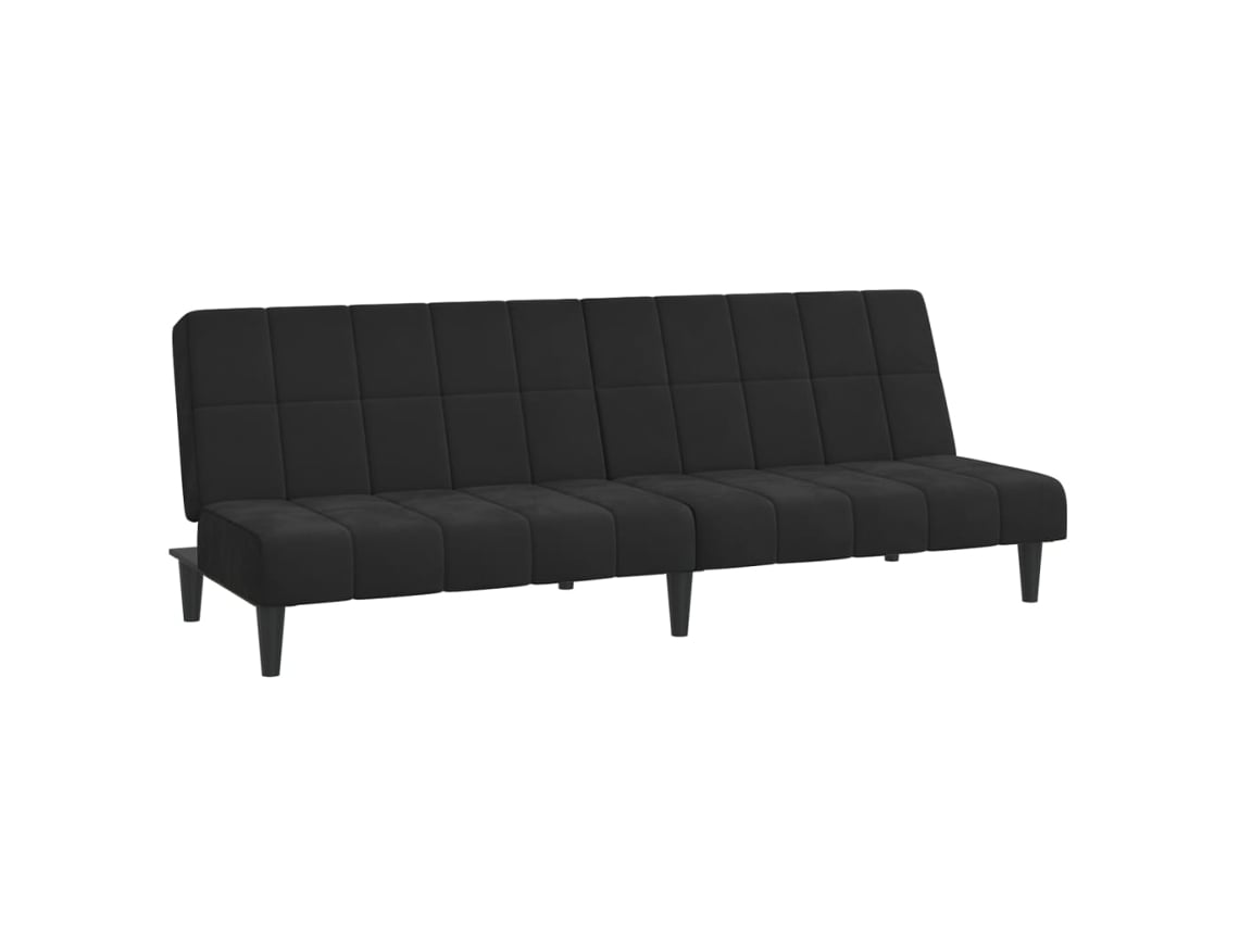 Sofá cama de 2 plazas terciopelo VIDAXL negro