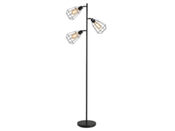 VPMKP - Lámpara de pie industrial Homcom 3 lámparas 40W pantalla metálica