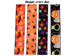 4 Cintas Decorativas Con Estampado De Arañas Para Festivales Y Manualidades.