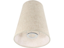 Elegante Bombilla De Tela Beige De Estilo Vintage Con Casquillo E14.