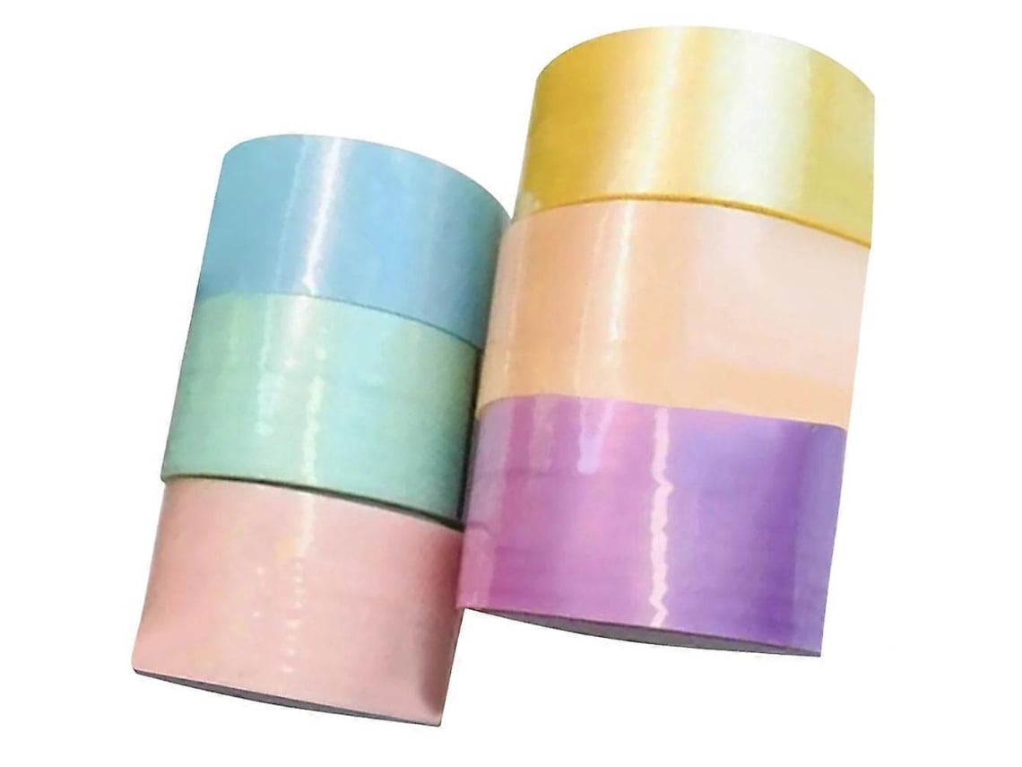 Fita Adesiva Colorida Para Descompressão Com 6 Rolos.