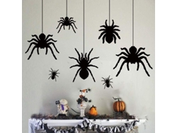 Decoraciones de Halloween, pegatinas de arañas espeluznantes para paredes y ventanas, 3 piezas