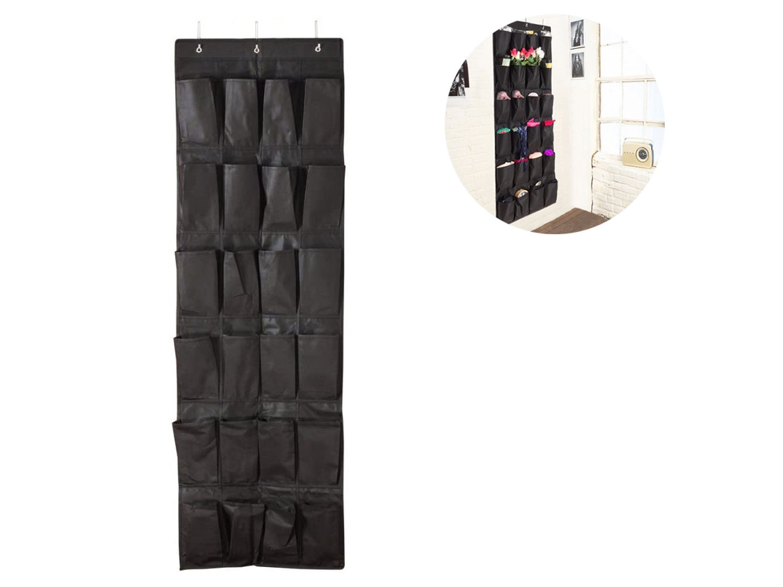 Organizador Zapatos Puerta Bolsa Colgante JEIIBRZUI Punto Negro (27x16x4cm)