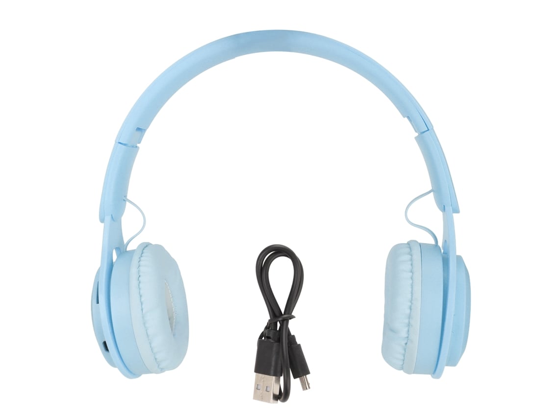 Auriculares Supraaurales Plegables Bluetooth Estéreo Estilo Macaron Para Niños Y08 - Azul