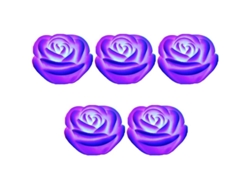 Velas Flotantes Decorativas Con Forma De Rosas Artificiales, 5 Unidades, Para Bodas Y Jardines.