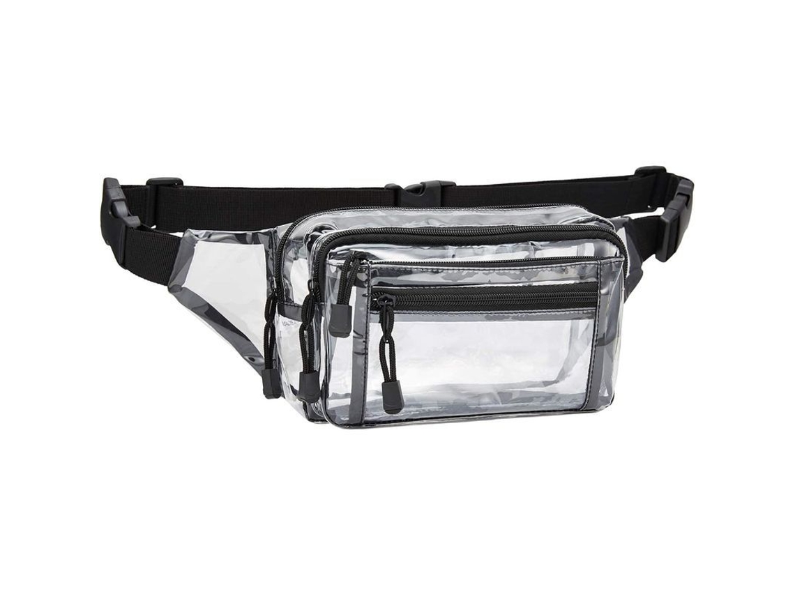 2026-bolsa De Cintura Transparente Impermeable Para Mujer Con 4 Bolsillos Cremallera Aprobada Para Estadios Y Eventos