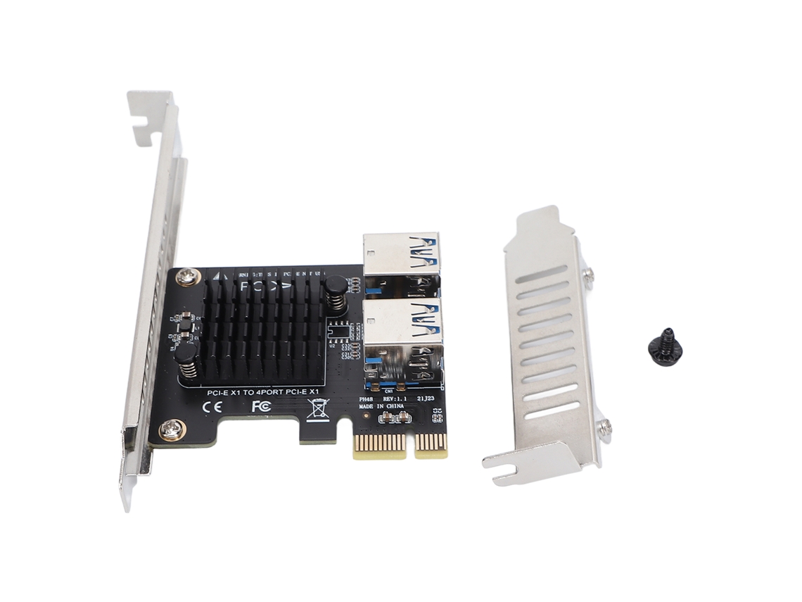 Tarjeta de expansión PCI-e (adaptador PCIe de escritorio de 1 puerto a 4 puertos)