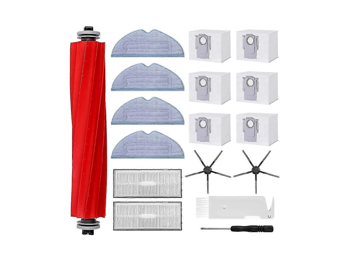 Kit de accesorios para S7 Pro Ultra/S7 Maxx Ultra: 6 bolsas para polvo, cepillo principal con rodillo y robot aspirador.