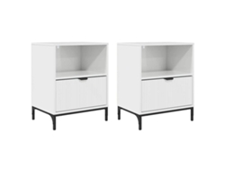 Maison Exclusive - 2 Pcs Blanco Brillante 49 X 36 X 61 Cm Madera Contrachapada