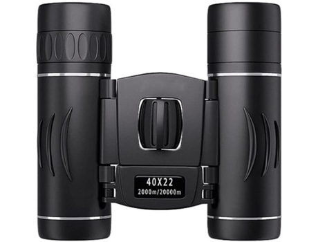 Prismáticos CHRONUS Adultos 40X22 para Observatorio de Aves Caza Senderismo Deportes y Espectáculos Negro
