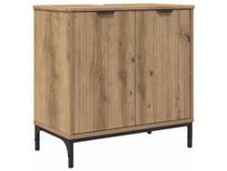 Maison Exclusive - Gabinete De Lavabo Para Baño Con Almacenamiento Roble Artesanal
