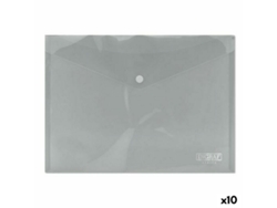 Portadocumentos INGRAF Plástico Transparente Broche A4 (10 Unidades)