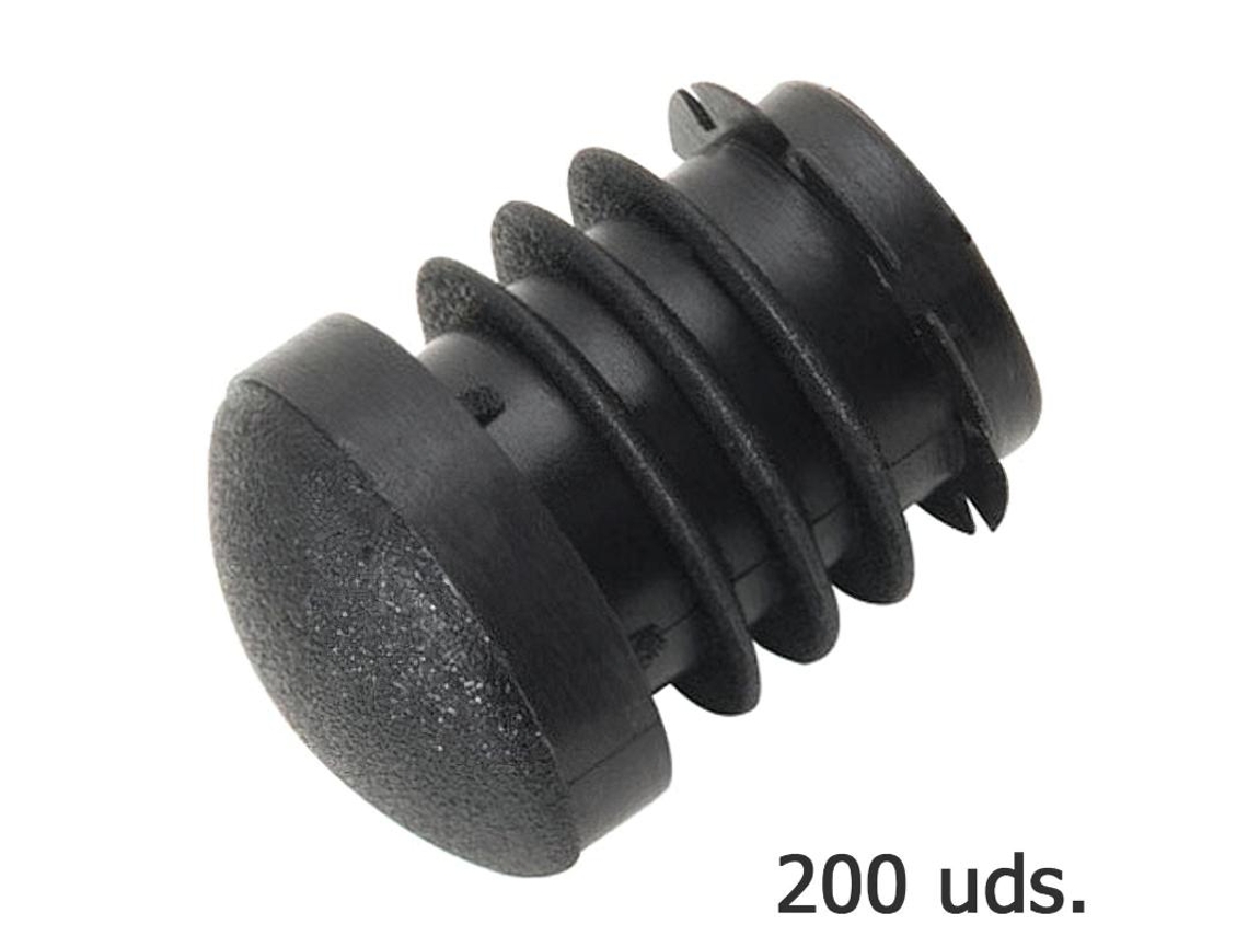 Contera plastico redonda interior negra para tubo exterior ø 21 mm. bolsa 200 unidades