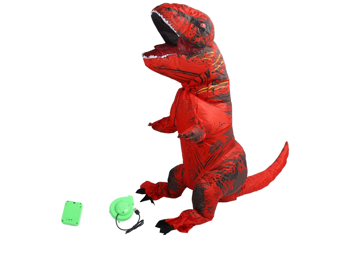 Disfraz Inflable De Dinosaurio T-rex Rojo Para Niños De 120-140 Cm Para Halloween, Navidad Y Cosplay.