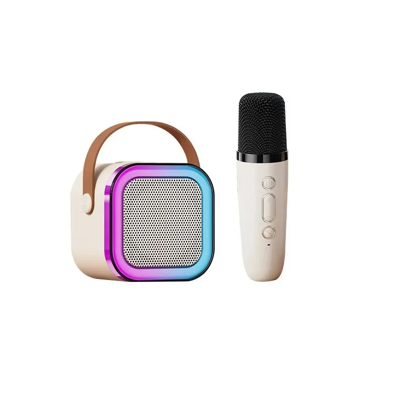 (beige, 1 Micrófono) Máquina De Karaoke Bluetooth, Adecuada Para Adultos Y Niños, Un Elemento Esencial Para Las Fiestas.