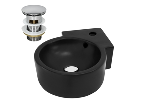Lavabo ML-DESIGN (45 x 36 x 13 - Cerámica - Negro)