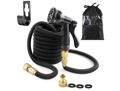 Manguera Extensible 30m Pistola 8 Modos - MAGIC SELECT Negro