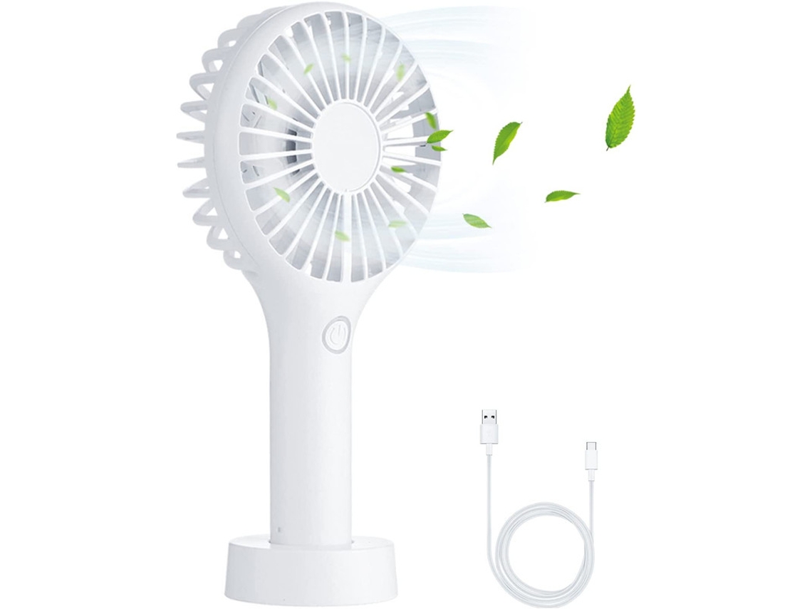 Ventilador de escritorio eléctrico portátil BRILVIBERA con 7 aspas y 3 velocidades.
