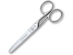 Tijera 3 CLAVELES Dependiente con Punta Roma (12.5 cm - Acero Carbono - Gris)