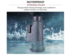 Telescopio monocular 10x42 para adultos, alta potencia, IPX7, impermeable, adaptador y trípode resistente, telescopio Ushion