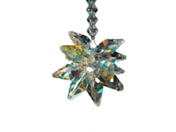 Colgante de cristal en forma de copo de nieve, creador de arcoíris, decoración para ventana.