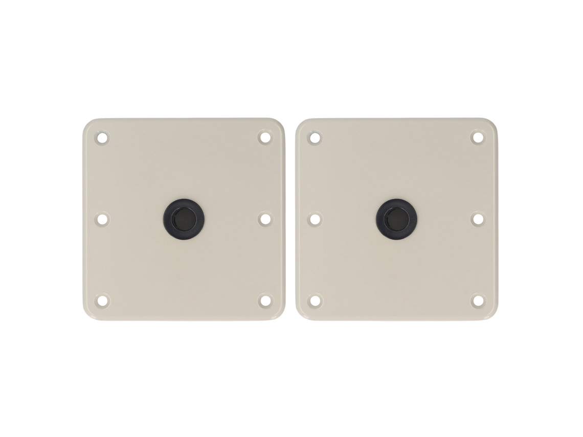 2 Bases Giratorias Para Asientos De Barco De 7x7 Pulgadas, De Aleación De Aluminio Color Beige, Para Embarcaciones Marinas.