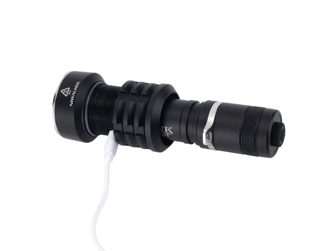 Linterna táctica Green-niwalker N70t, 3500 lm, alcance de 300 m, tipo C, batería 21700, recargable, LED táctico