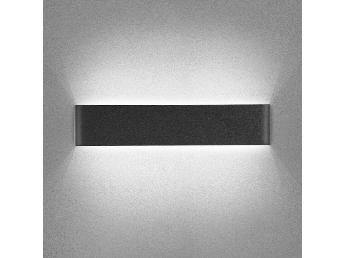 Rebe-lámpara De Pared Led Negra 14w 6000k Blanco Frío 40cm Diseño Moderno Para Dormitorio Sala Pasillo Escalera 220v