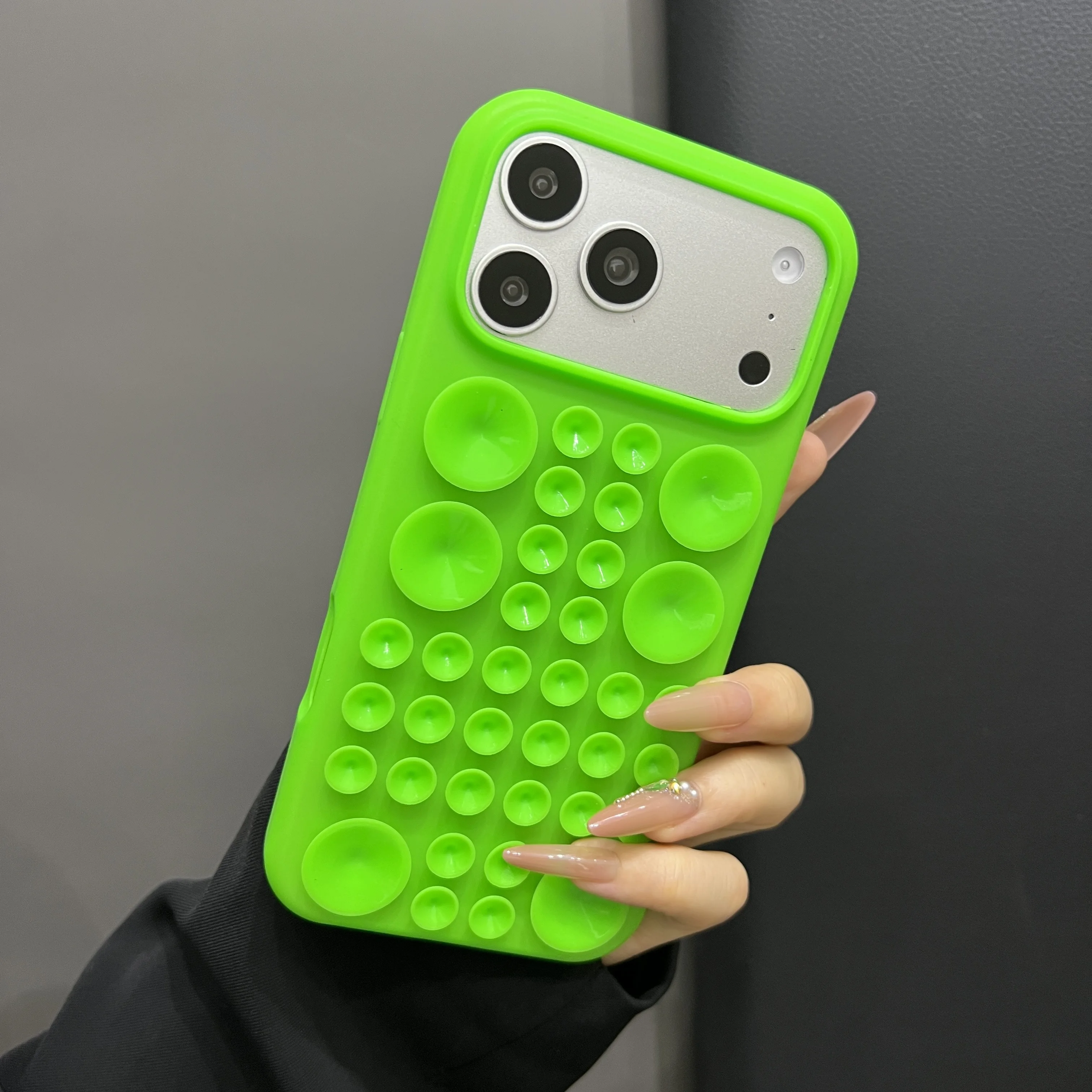 (iphone 17 Pro, Verde) Funda Multifuncional Para Teléfono Que Absorbe Los Golpes, Cubierta Protectora De Silicona Antichoque