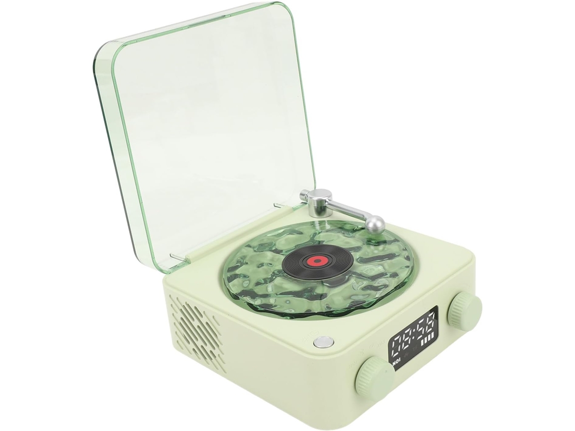 Altavoz retro con sonido estéreo nítido y suave luz nocturna, ideal para dormitorios u otros usos. Gokoco