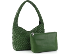 2026-bolso De Cuero Tejido Para Mujer Bolso De Hombro Versátil Billetera Artesanal Moda