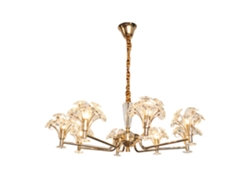 Lámpara De Techo De Cristal Pibaogu Asled-827 (dorado)
