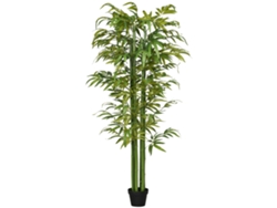 Jarrón Decorativo De Bambú Artificial De 180 Cm, Color Verde, Para Interiores.