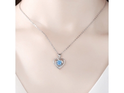 Colgante de corazón sencillo y elegante con pedrería, regalo para el Día de San Valentín.