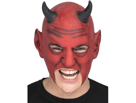 Máscara DISFRAZZES Demonio Roja Con Cuernos