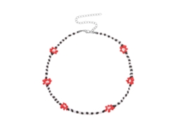 Collar Ajustable Con Cuentas De Flores Coloridas, Pulsera De Joyería Linda Para Mujer