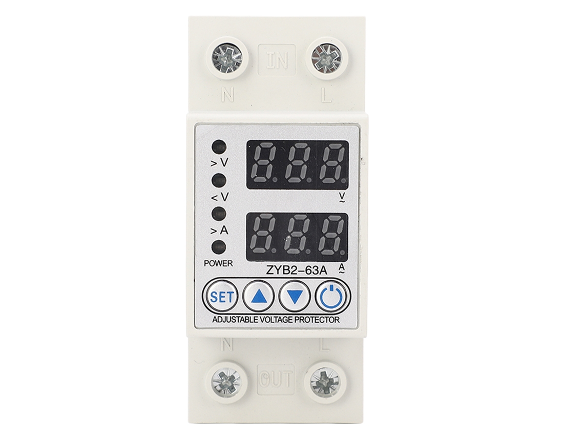 Protector Digital De Voltaje Y Corriente Con Reinicio Automático, 2p, 220v, 63a, Para Uso Doméstico Y Hotelero.