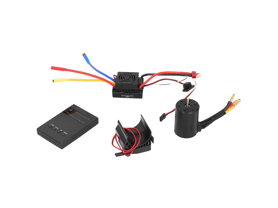 Motor sin escobillas 3650, 3100 kV, 60 A, ESC, tarjeta programadora, disipador de calor para coche RC 110vayotoy