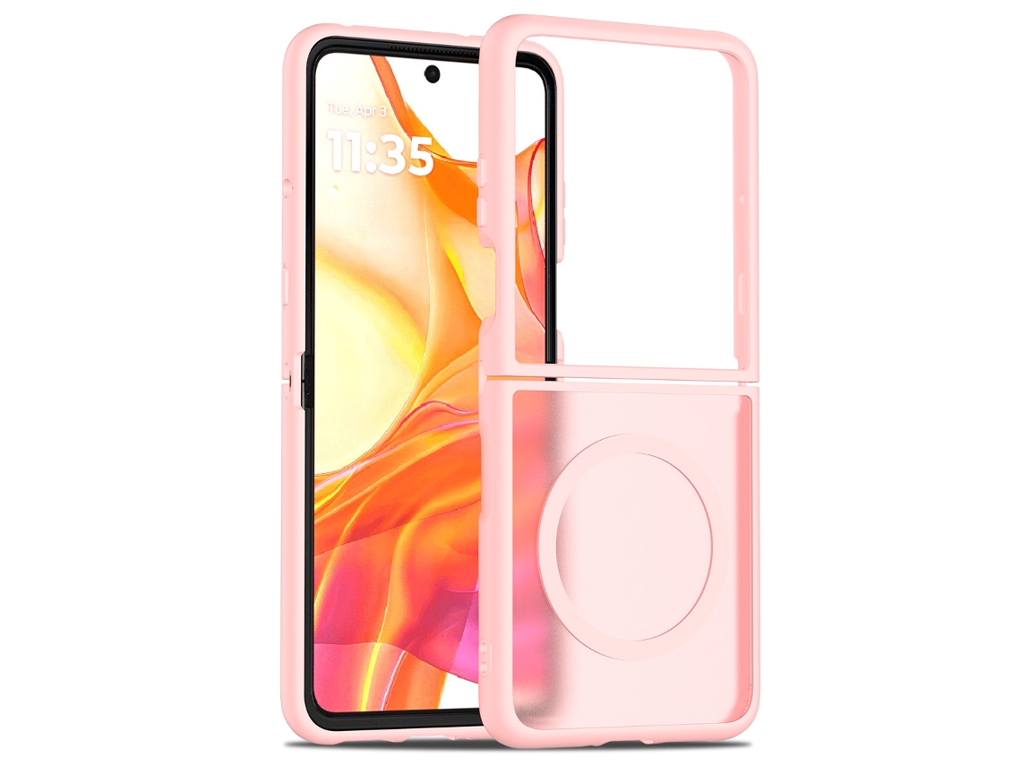 Capa Magnética Para Celular Motorola Silver Shield Com Toque Aveludadorazr Rosa 2025