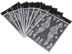 Plantillas Para Arte Corporal, 10 Hojas, Plantillas Temporales Reutilizables Para La Piel Con Pvc Para