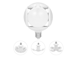 2026-lámparas Led Para Garaje Deformables 40w Con 4 Paneles Ajustables Bombilla Led E26/e27 Iluminación Techo Luz De Día