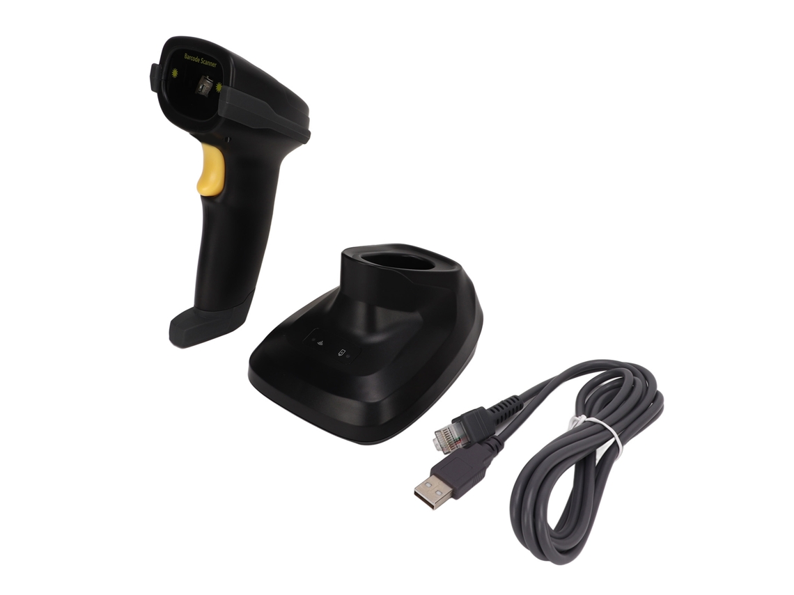Escáner De Código De Barras Inalámbrico Portátil De 2,4 Ghz Con Base De Carga Para Tiendas, Supermercados Y Almacenes.