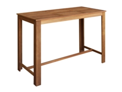 Juego de mesa de bar y taburete de 7 piezas de madera maciza de acacia EXCLUSIVO DE LA CASA
