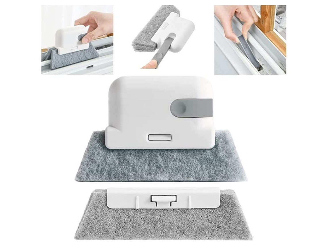 Cepillo de limpieza para ranuras de ventanas y puertas 2026, herramienta mágica de limpieza de ranuras de mano.