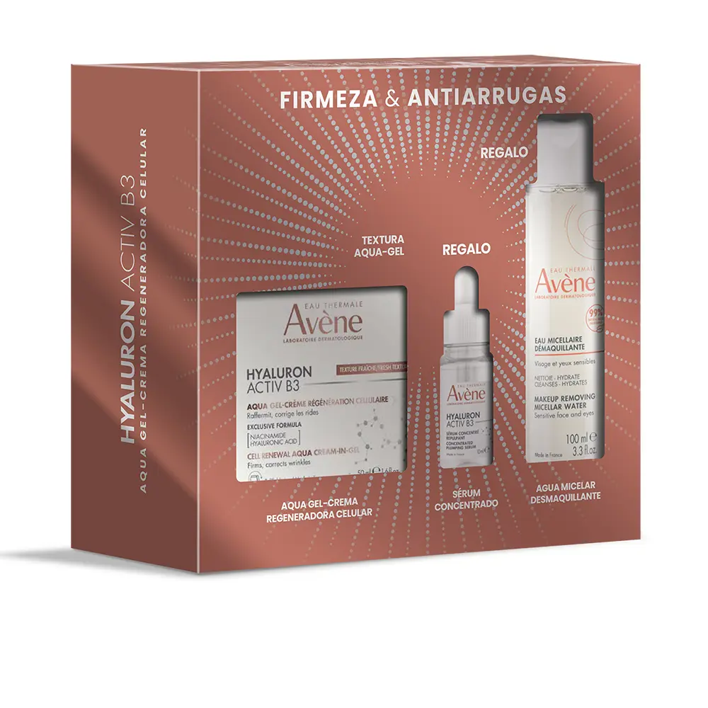 Hyaluron Activ B3 Aqua Gel Crema + Agua Micelar + Sérum Set 3 Piezas AVÈNE