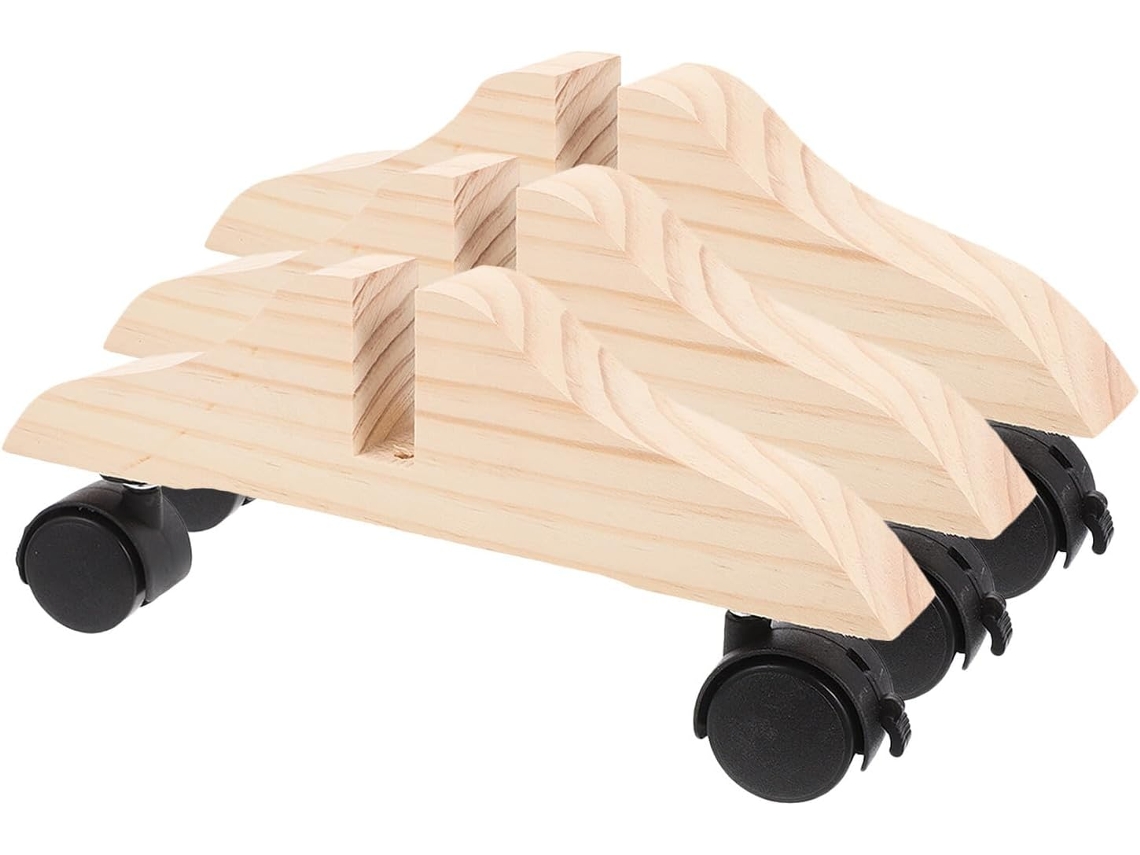 Base De Madera Para Tabiques Con Ruedas, Soporte Para Biombos Divisores De Ambientes